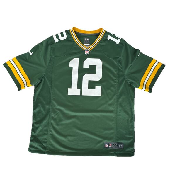 Green Bay Packers Aaron Rodgers Size 2XL Nike Football Game Jersey On Field - Picture 1 of 8